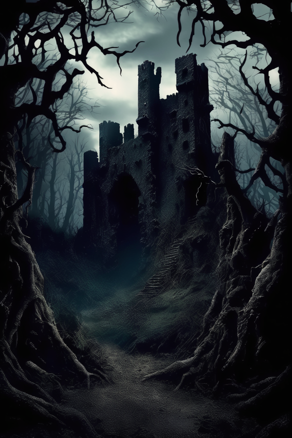 00022-1532391932-_lora_Dark Fantasy_1_Dark Fantasy - A dark fantasy forest with a castle ruin in the background.png